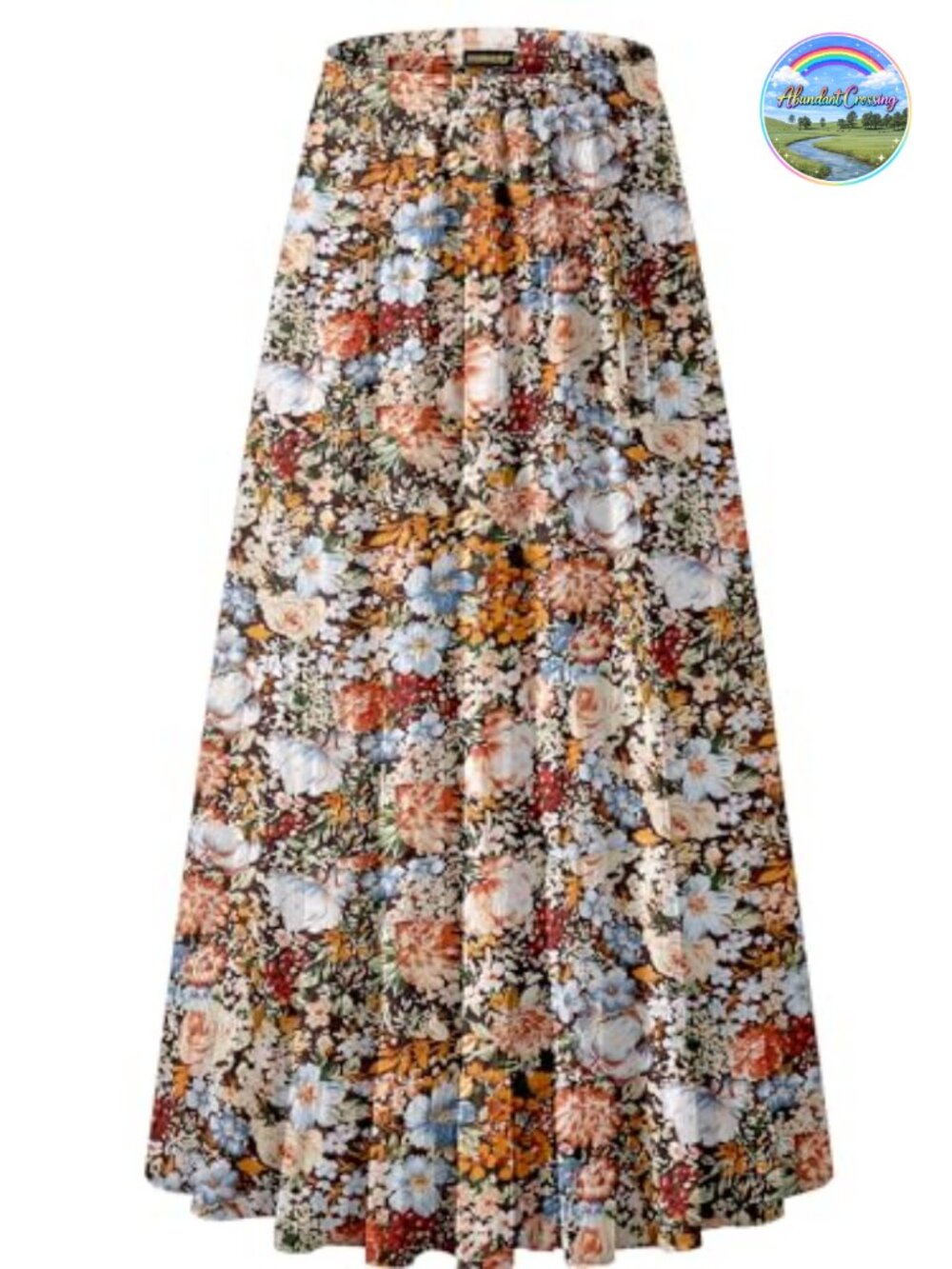 Women's Chiffon High Waist Pleated A-Line Maxi Skirt with Elastic Waistband